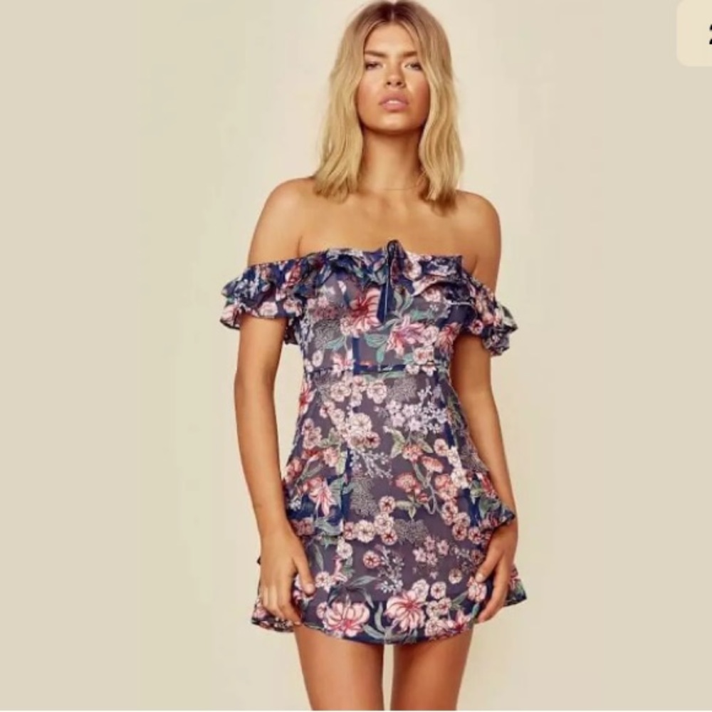💔SOLD For Love & Lemons Flora Off Shoulder Dress - Picture 2 of 8
